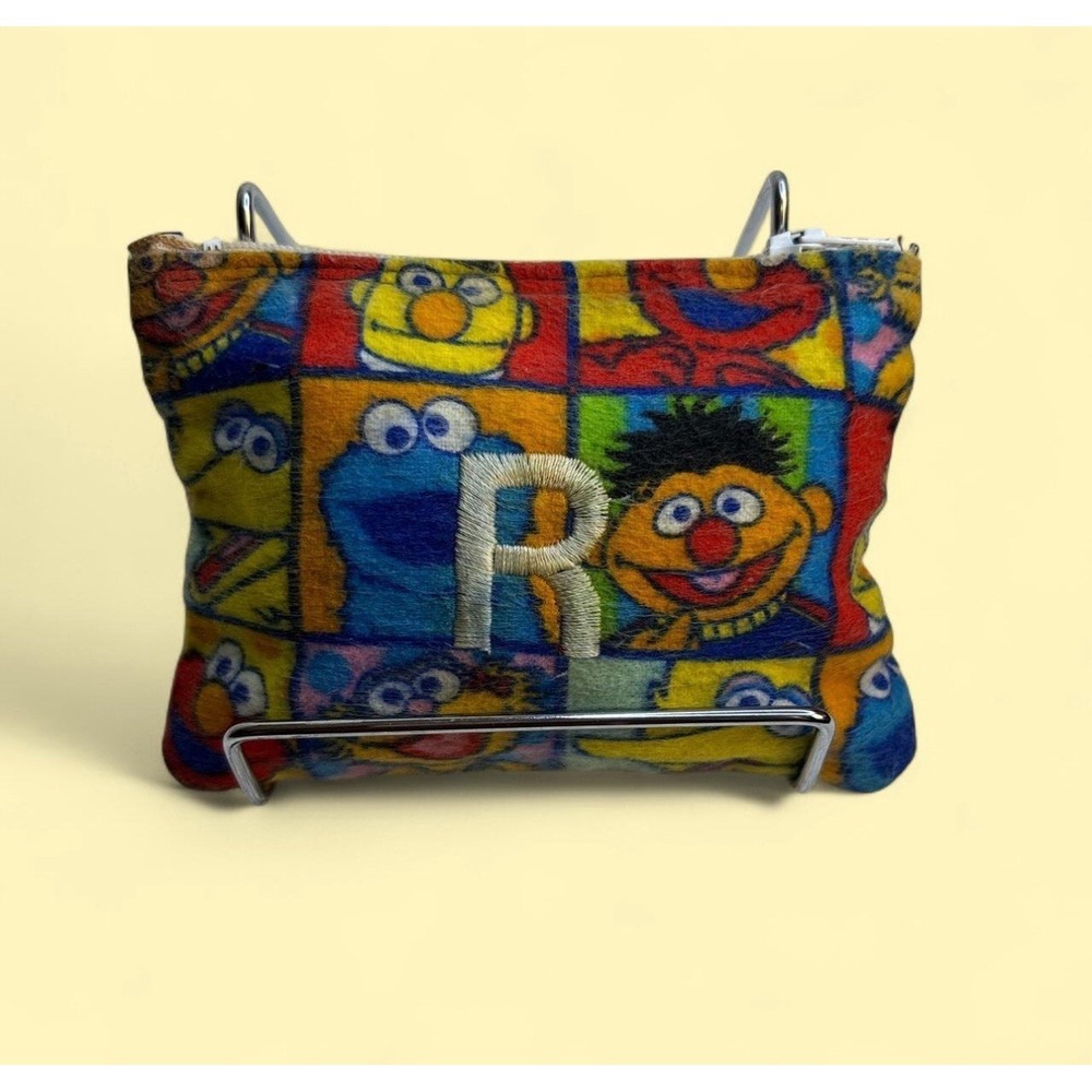 Vintage Handmade Sesame Street‎ Mini R Novelty Pouch Kidcore Cookie Monster